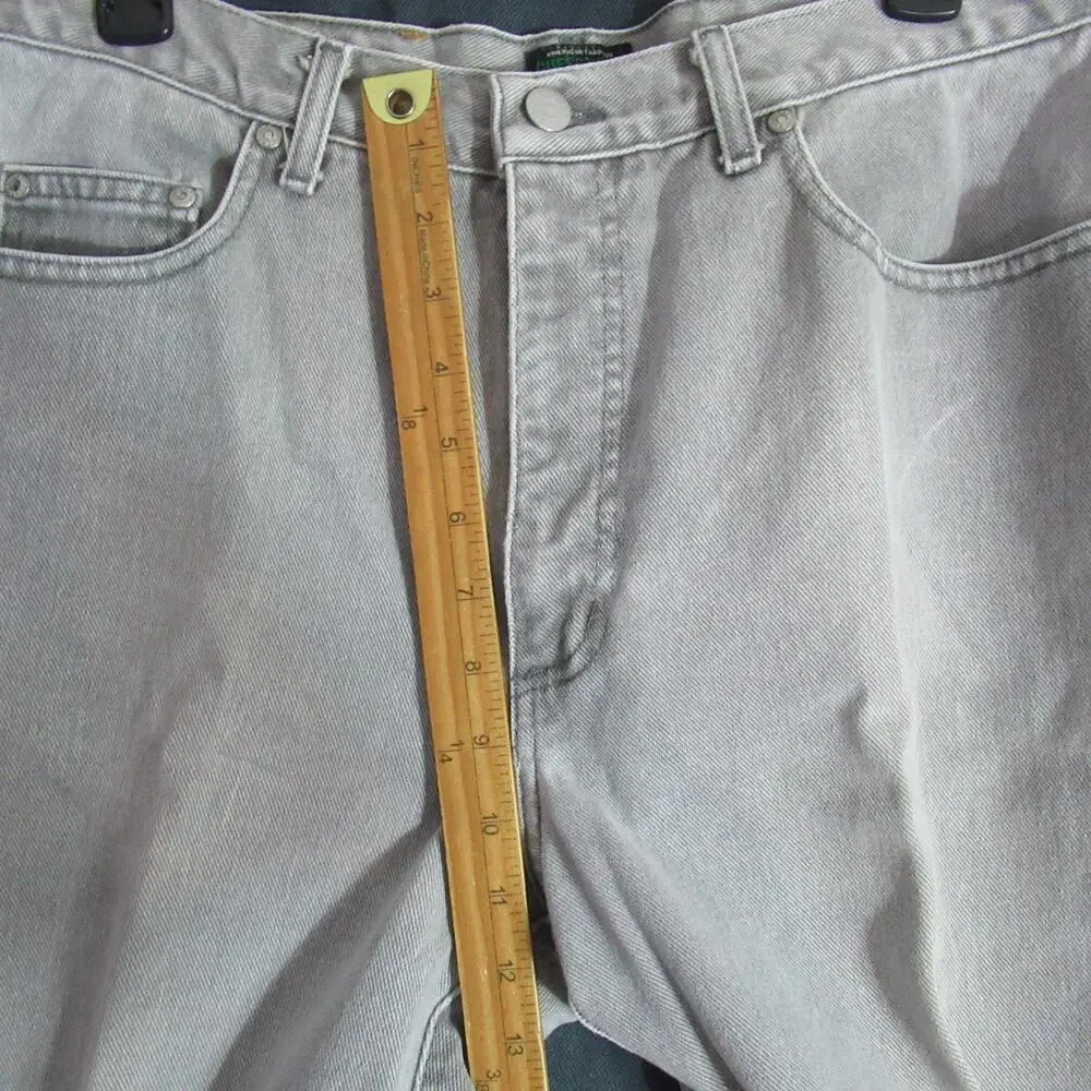 Vintage Guess Jeans Mens Size 34 Gray Green Label Straight Leg Denim 80s 90s USA